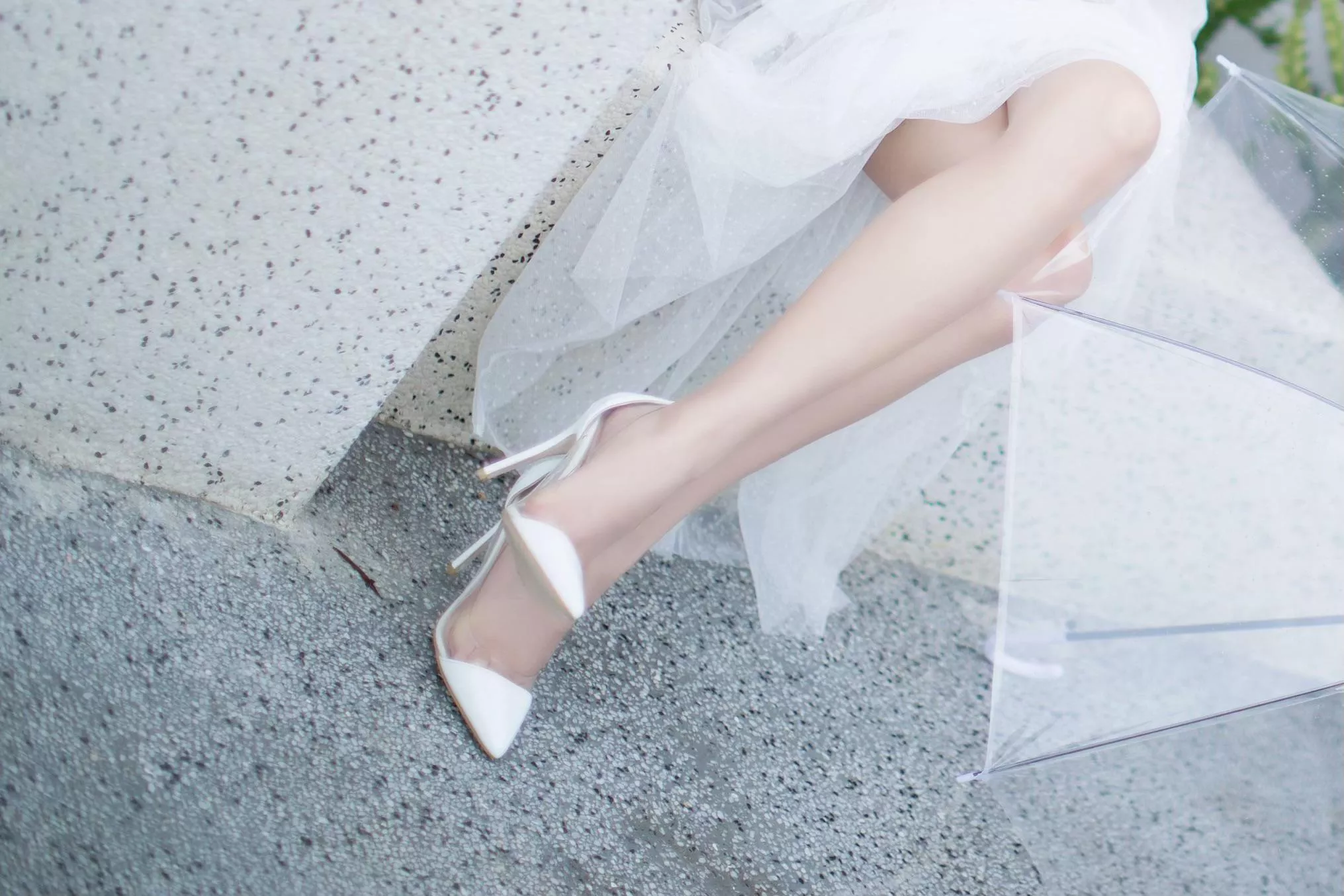 White heels to brighten up the day. posted by BitofSky