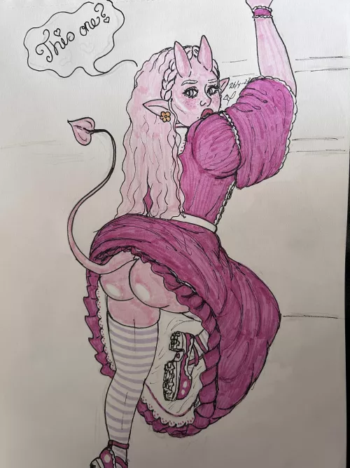 “You want me to reach higher?” (Art by me) by findmyfamiliar