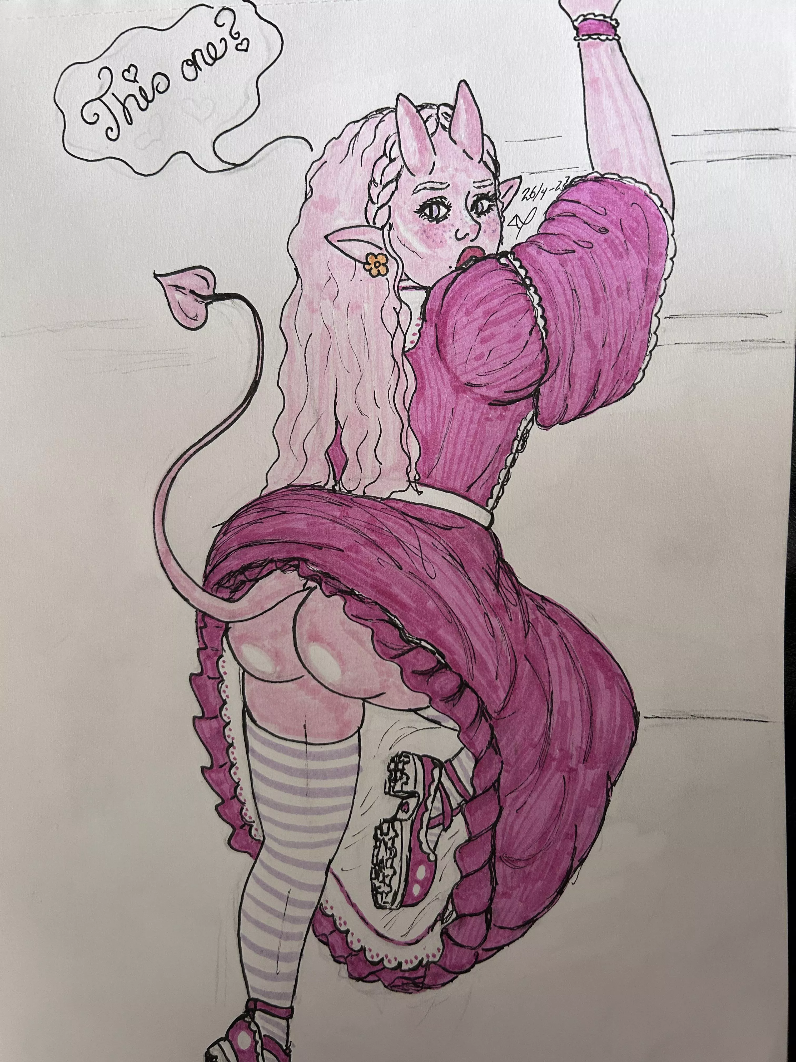 “You want me to reach higher?” (Art by me) posted by findmyfamiliar