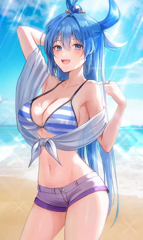 Aqua at the beach by xSaviour_N