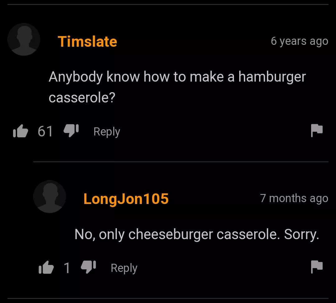 Cheeseburger casserole posted by megamind205
