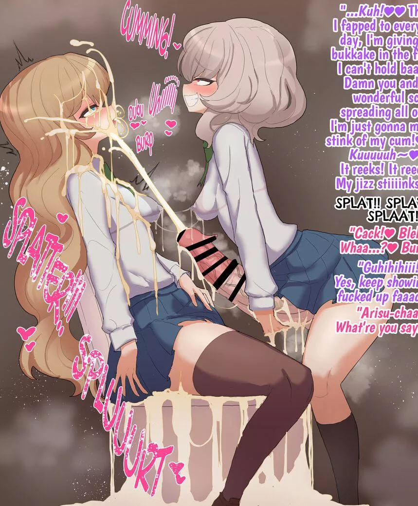 cum shot on her girlfriend's face (Futanari JK's Mating Room) posted by toolazybru