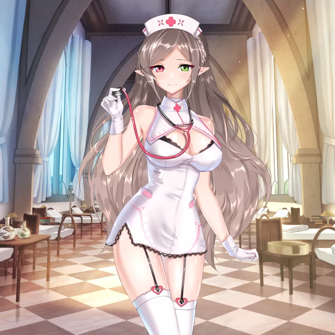 Elf Nurse Catrine Lovelle posted by WANDERER_GAME