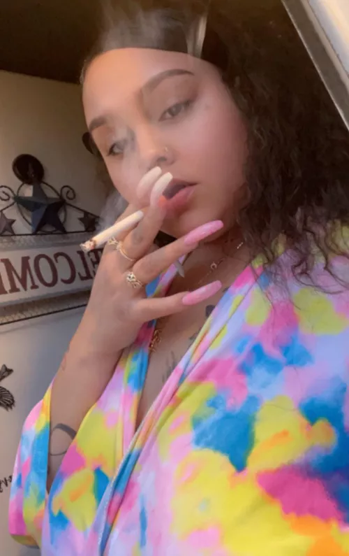 Enjoying a smoke. Wanna join by Misshairypussy