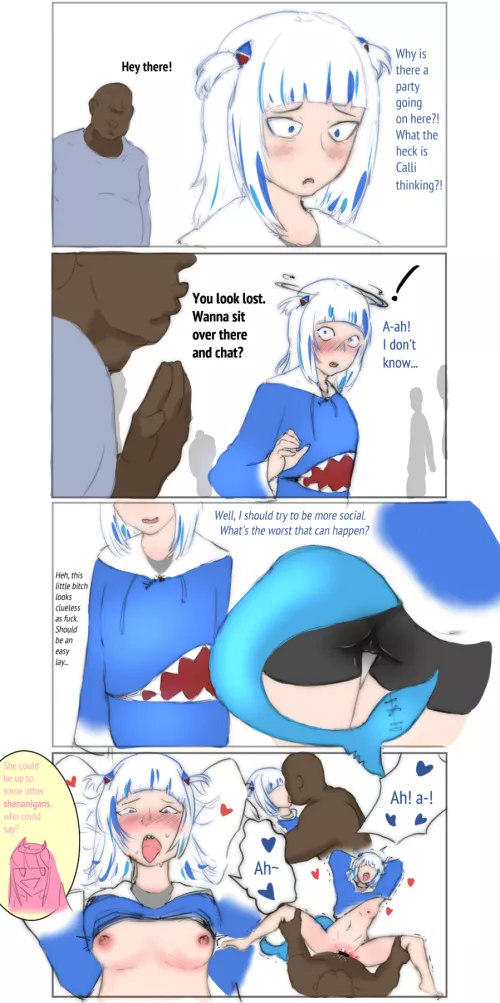 Gawr Gura Party Shenanigans by OneKingInHeaven