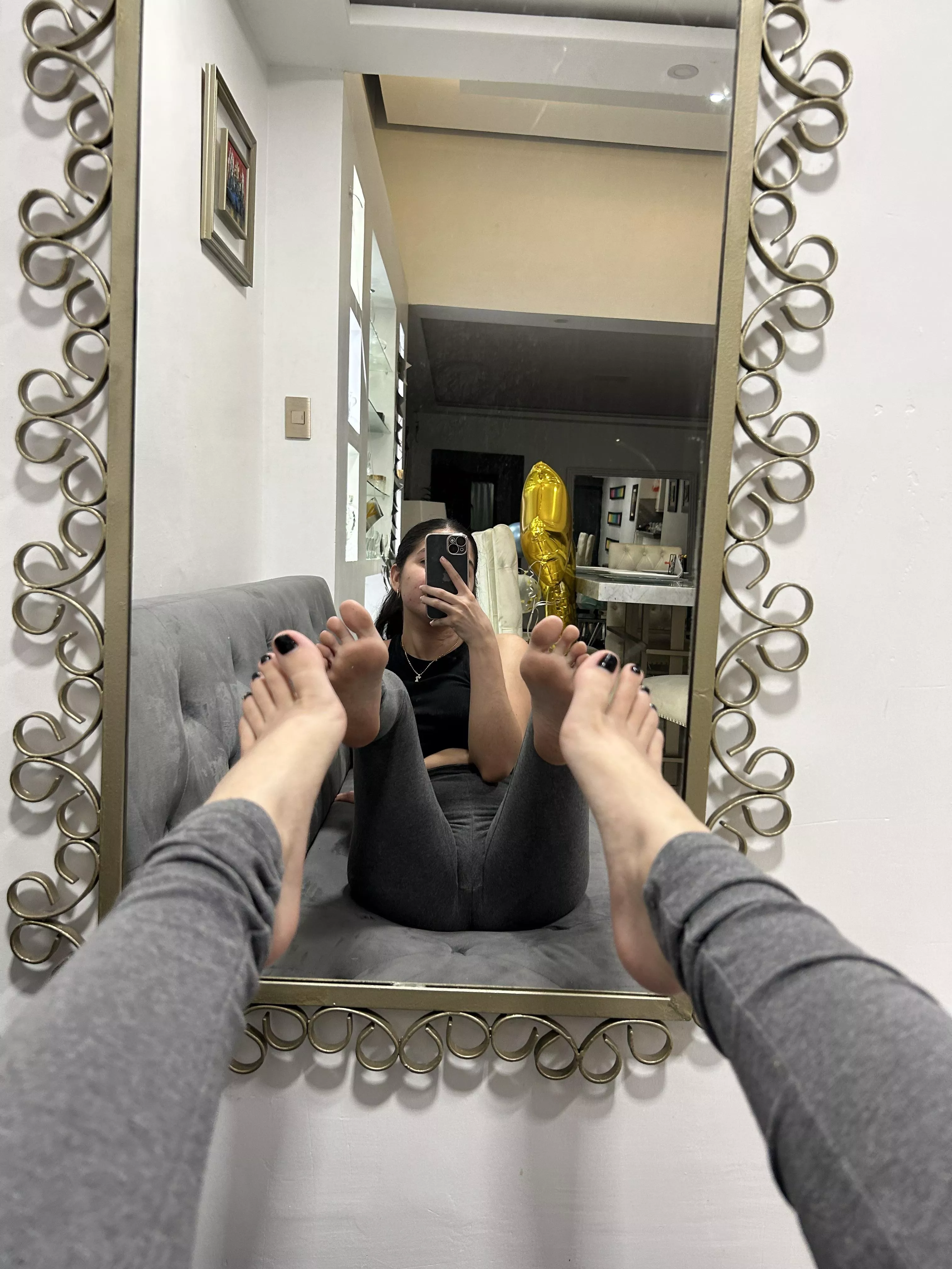 mirror pics are the best because i can give you toes and soles view👀 posted by Both-Weather4435
