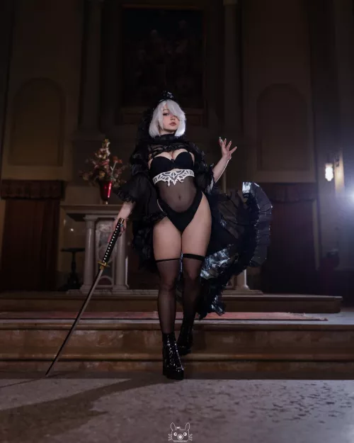 My 2B Bride Cosplay 🖤 hope you like it 🖤 by mochichuu_