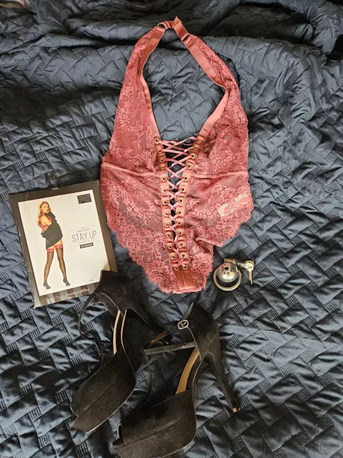 When your wife is off to work but left some lingerie for you to put on while she is gone! by cejay1992