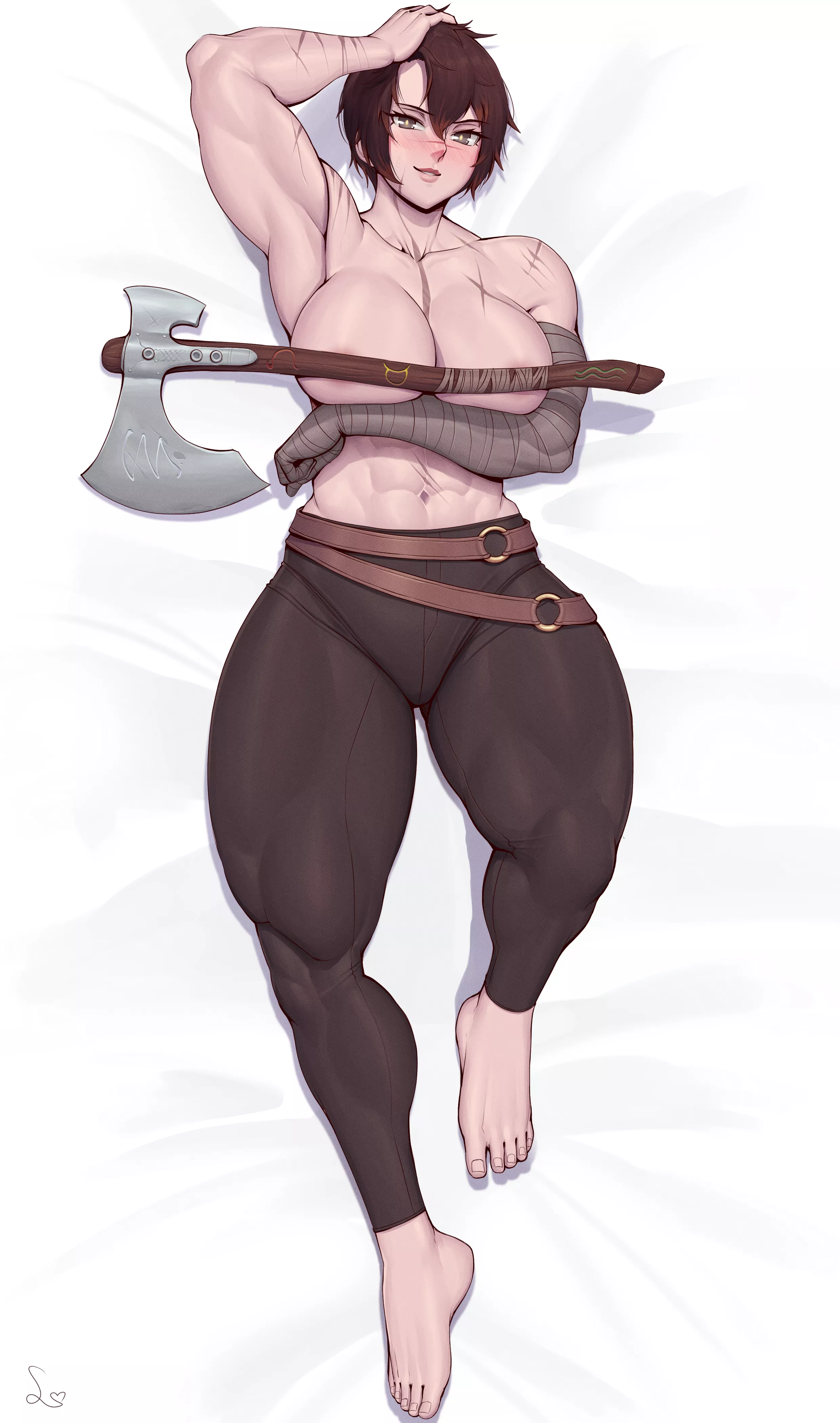 Buff girl Dakimakura [Artist: SpeedL00ver] posted by ComaOfSouls