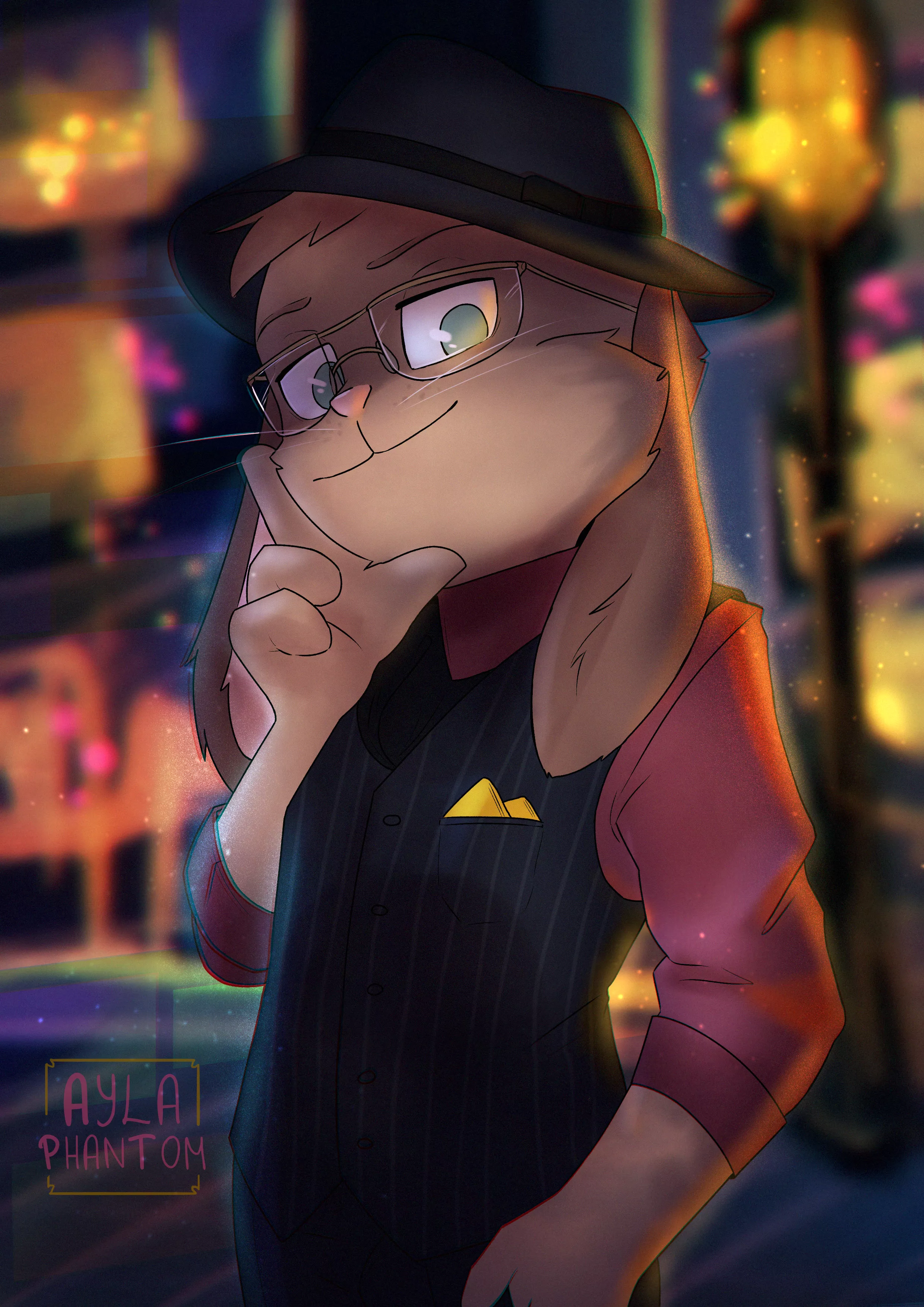 fanciest bunny in town [art by me] posted by AylaPhantom