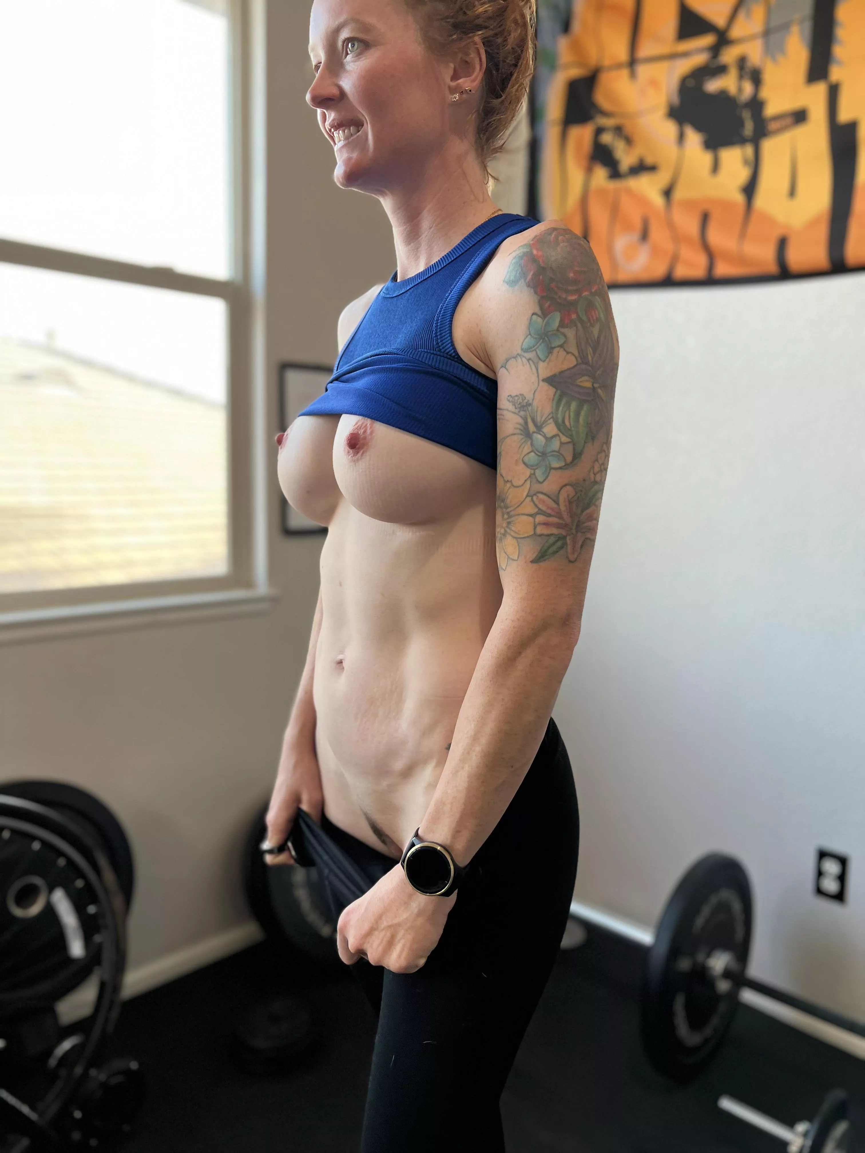 Just a MILF who likes showing off my progress and my tattoos. posted by fitredheadd