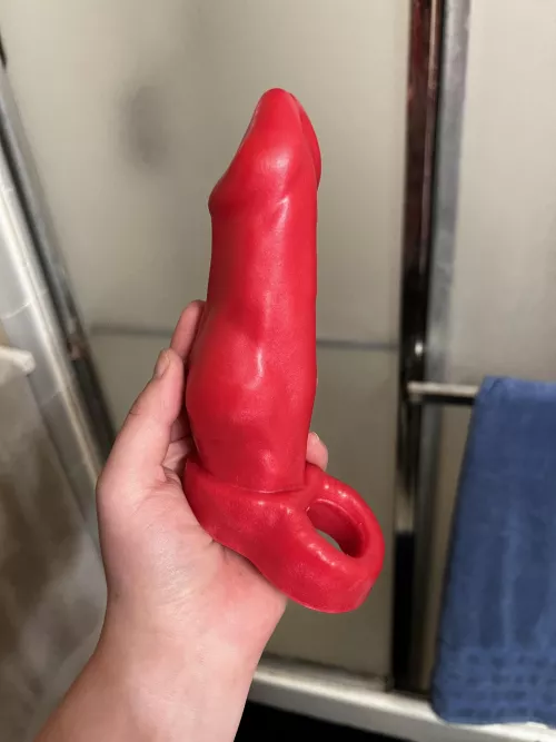 New custom sheath medium/soft in metallic red 🥰🥰🥰 by SexwithRopeAndDope