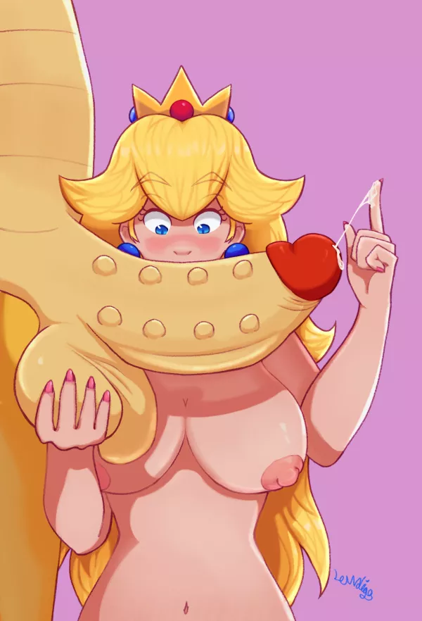 Surprised Peach (Lewdigo) [Super Mario Bros.] posted by EnigmusPrime