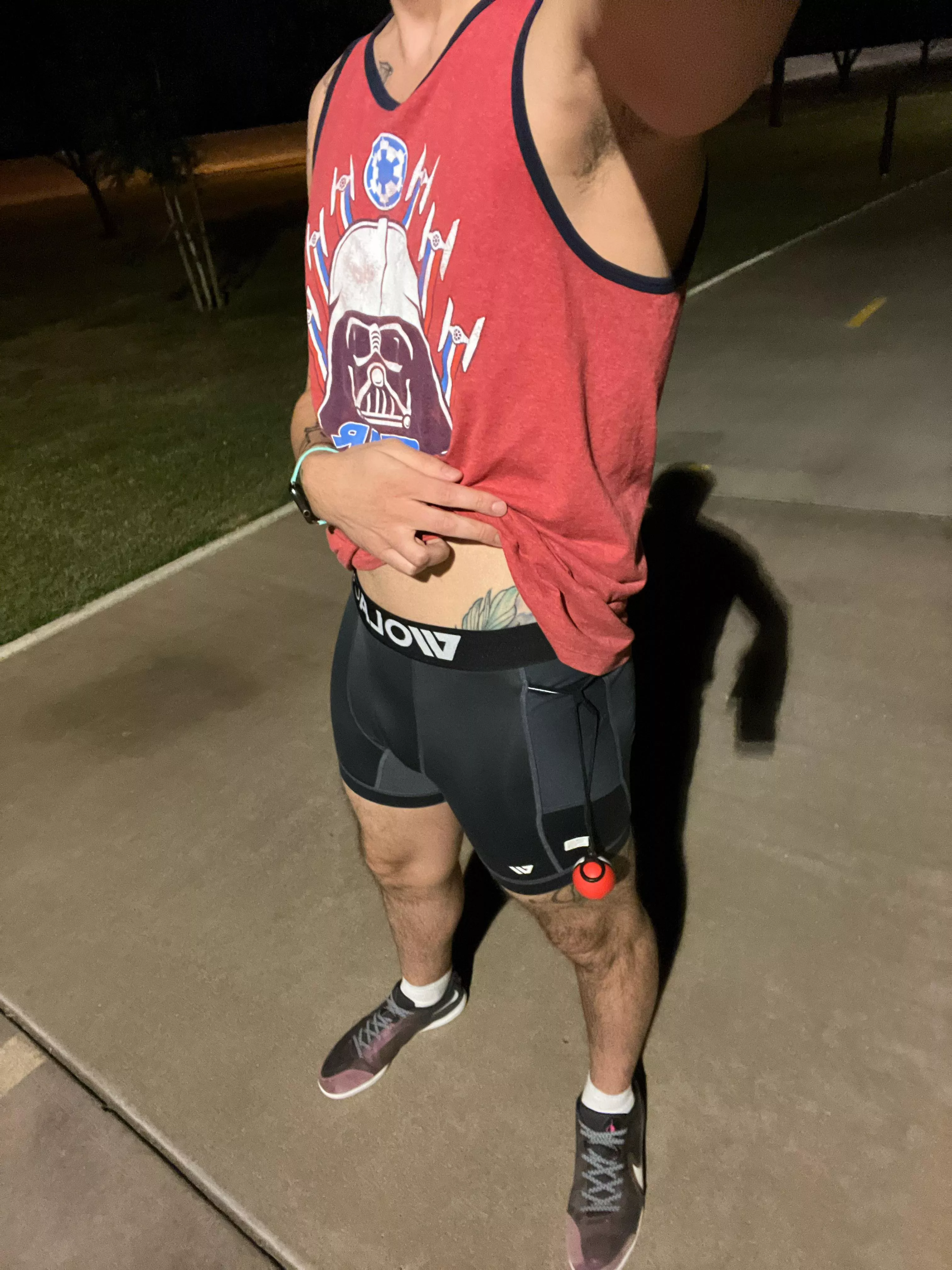 Walking around the park in just this. Kinda bored. Could use dares/ideas. posted by Freebodynerd