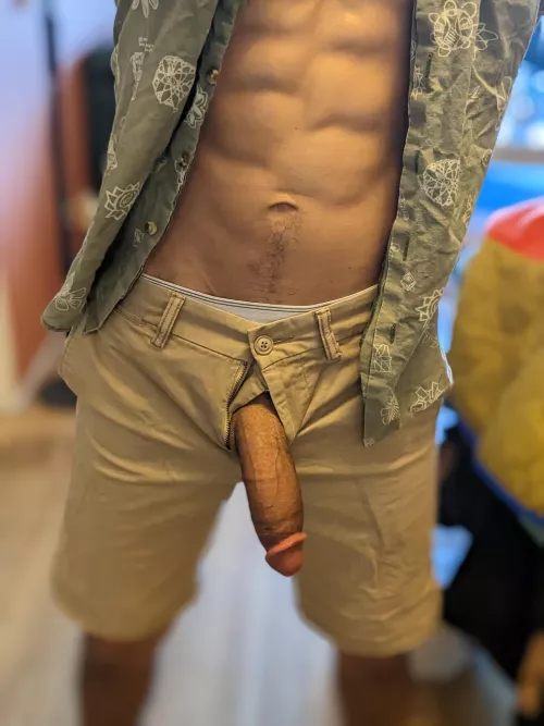 Wearing shorts with a cock like this is tough sometimes by wildyvrmulatto