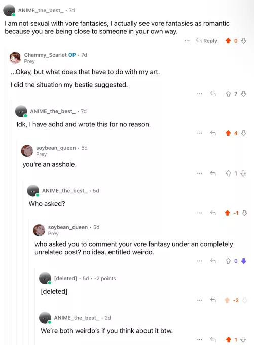 {discussion} I am sorry for disrespecting a prey and I literally almost got banned a 3rd time. by ANIME_the_best_