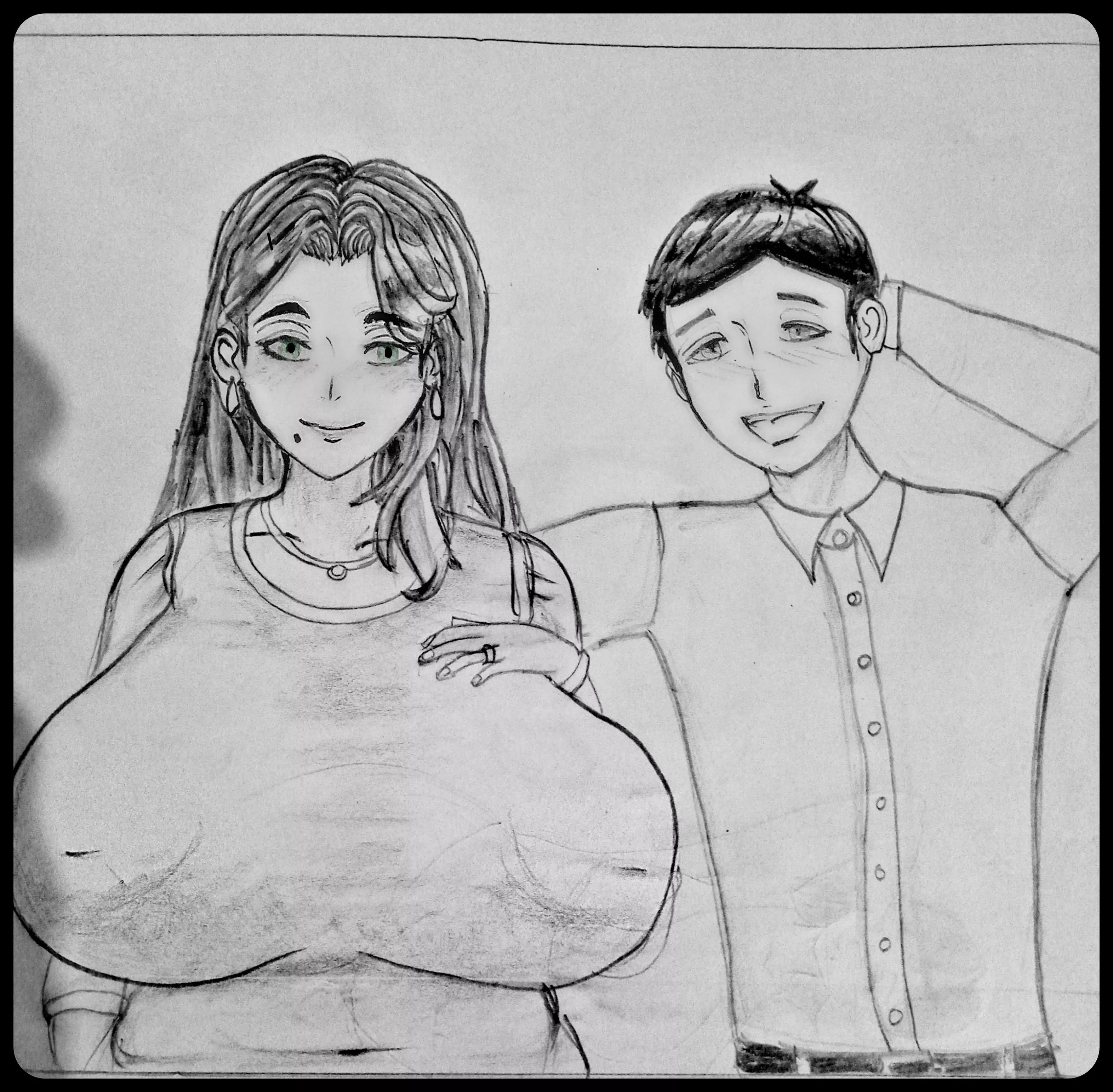 Iam learning to draw milf, where do you think, i need improvement on?, Btw could you please rate it 1-10? posted by Kou_1999