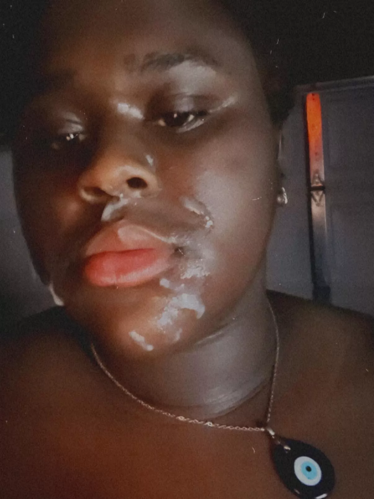 look at my pretty cum covered face posted by satans-pulchritude