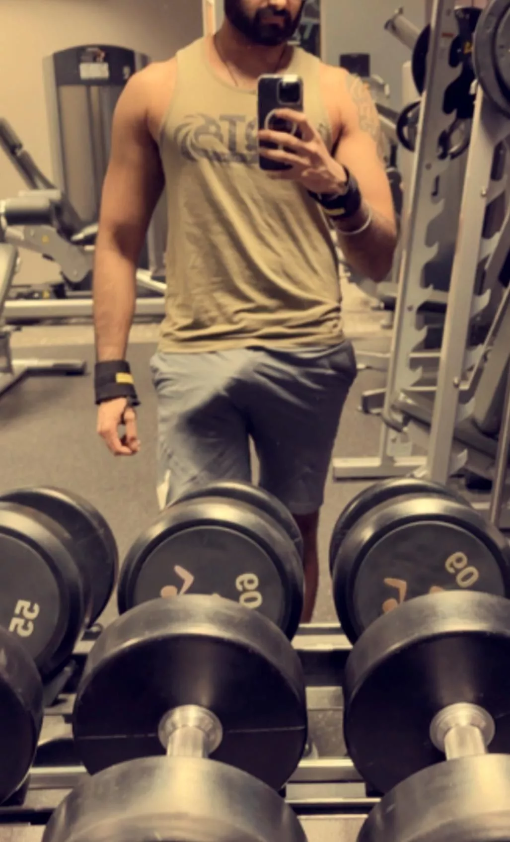 My gym shorts while I spot you😉 posted by Big-Indian-c0ck