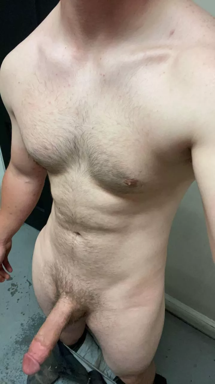 Naked with my cock out at work, would love for someone to see posted by bdewhitedude