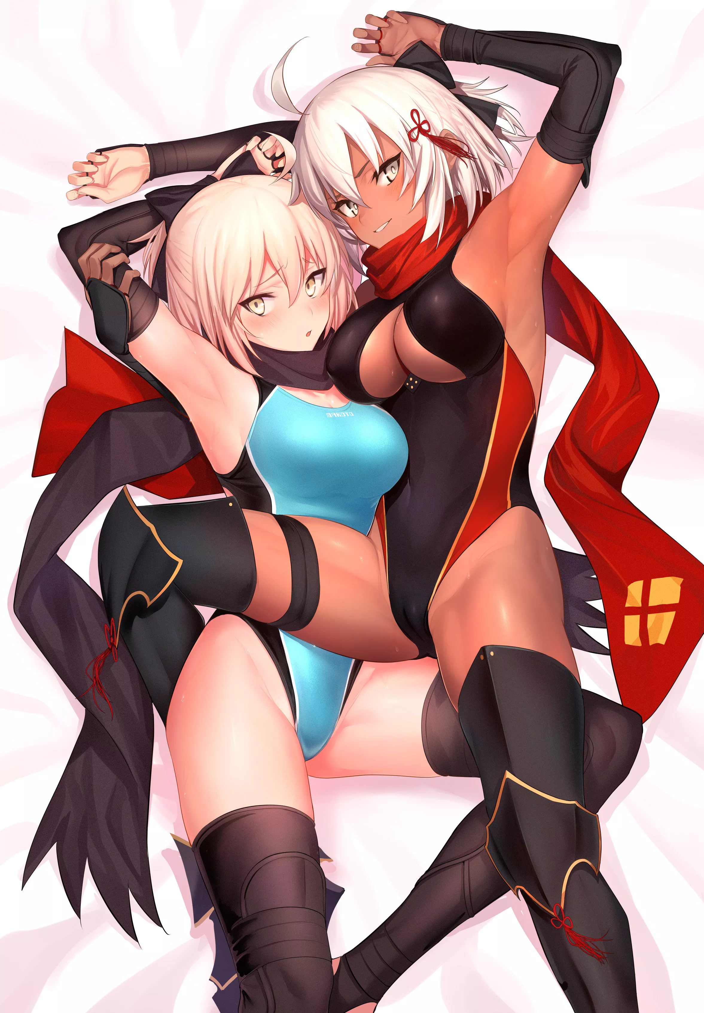 Okita and Okita Alter in Competition Swimsuits (Ulrich) [Fate/Grand Order] posted by llamanatee
