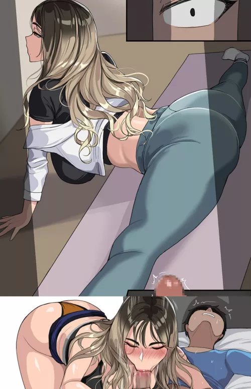 Onee-san doing yoga by xSaviour_N