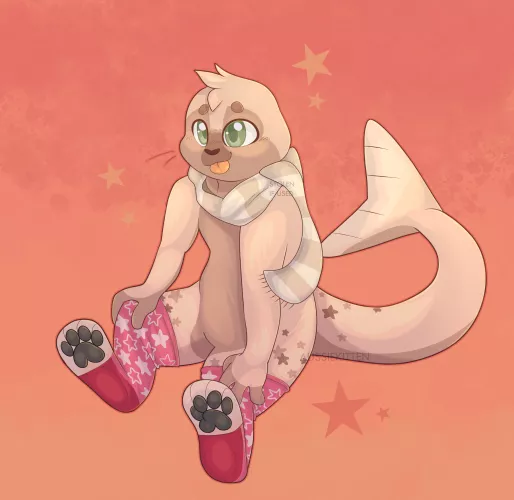 Seal with sockies! ⭐️| [Art by myself @aussie_kitten | Com for HyVibey] by Aussie_Kitten_