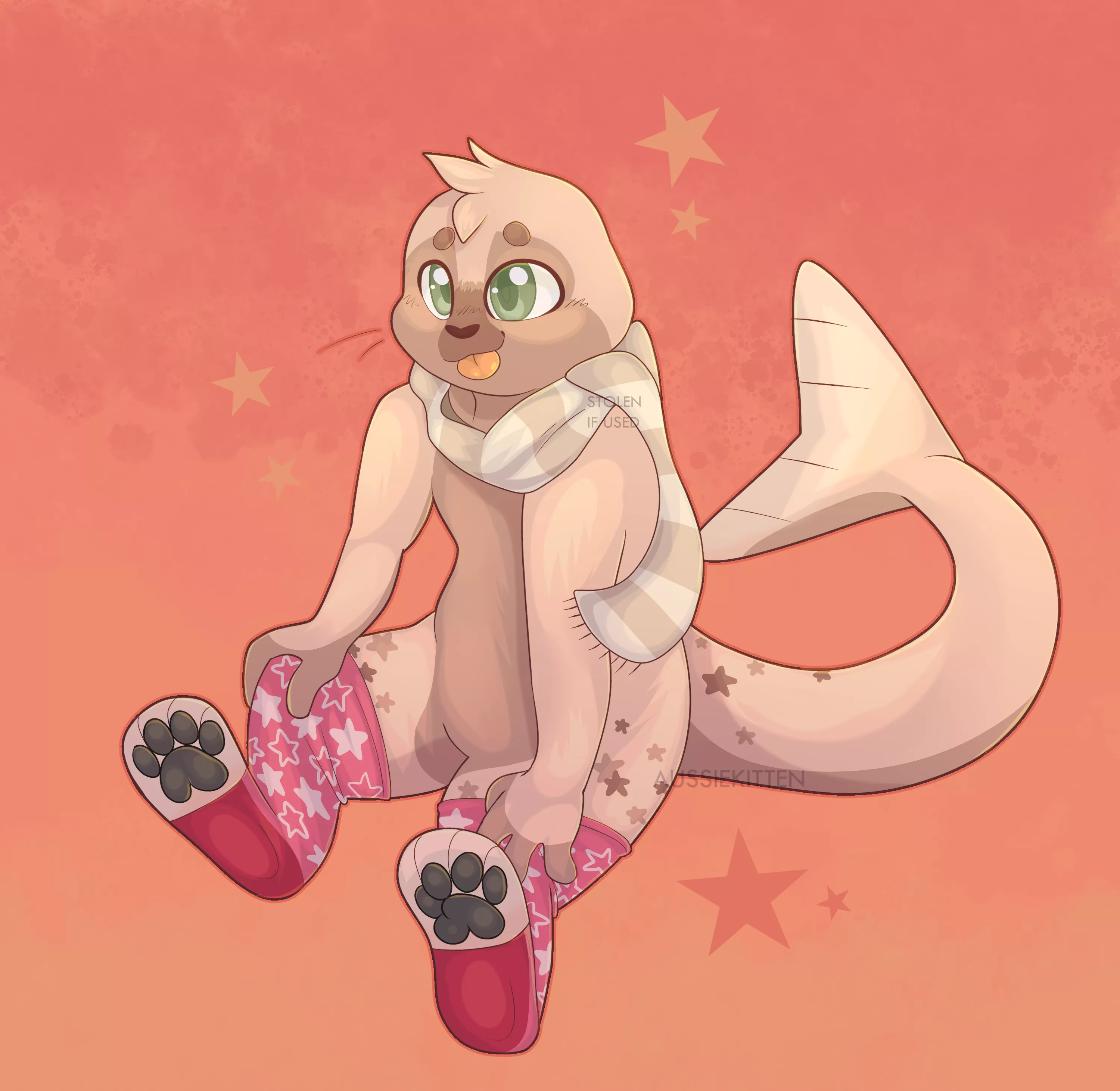 Seal with sockies! ⭐️| [Art by myself @aussie_kitten | Com for HyVibey] posted by Aussie_Kitten_