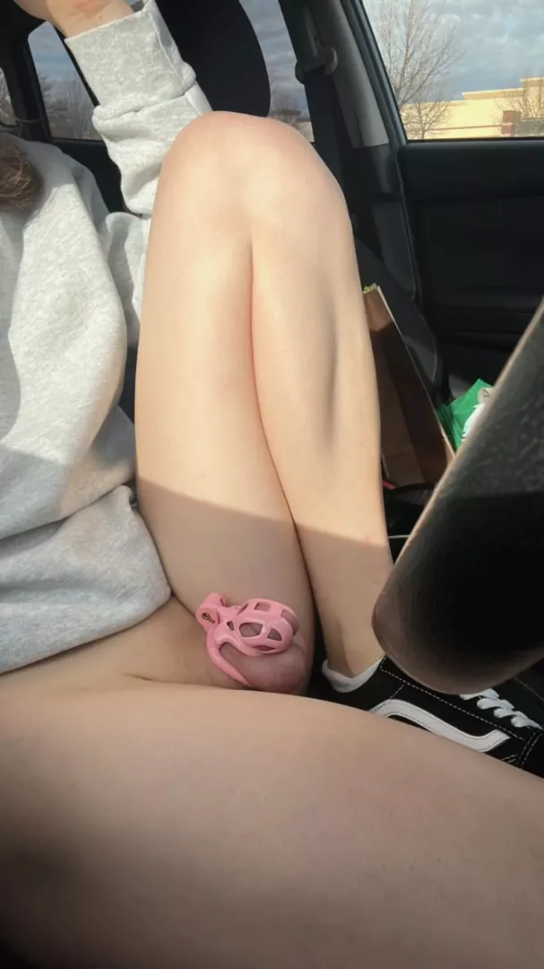 Slightly embarrassing having a cage bulge in public by ca78625