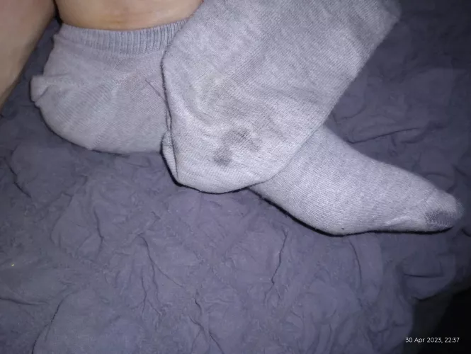 17 hours inside my sweaty trainers, look at the little sweat marks ☺️ by louisesluttyholes