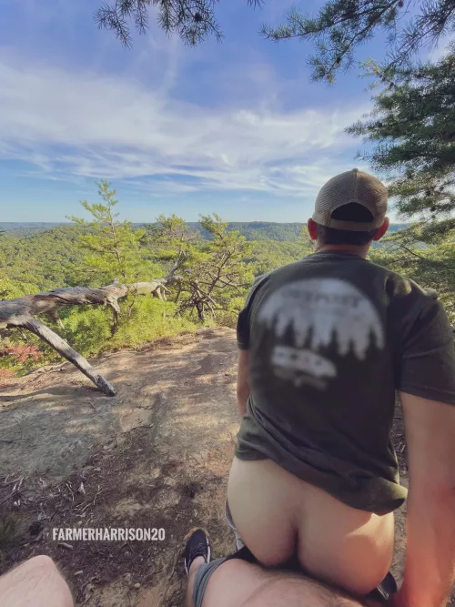 I took my Bro’s beautiful 8 inch cock with one of my favorite views of the forest by FarmerHarrison20