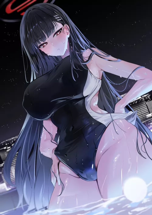 night dip with Rio (@asayuki101)[Blue Archive] by iowess