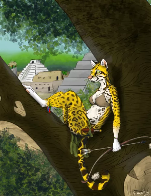 Ocelot (art by myself) by Gamma_Foxlore