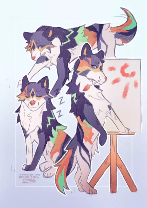 Palette sketch page [art by me] by beewitched_monday