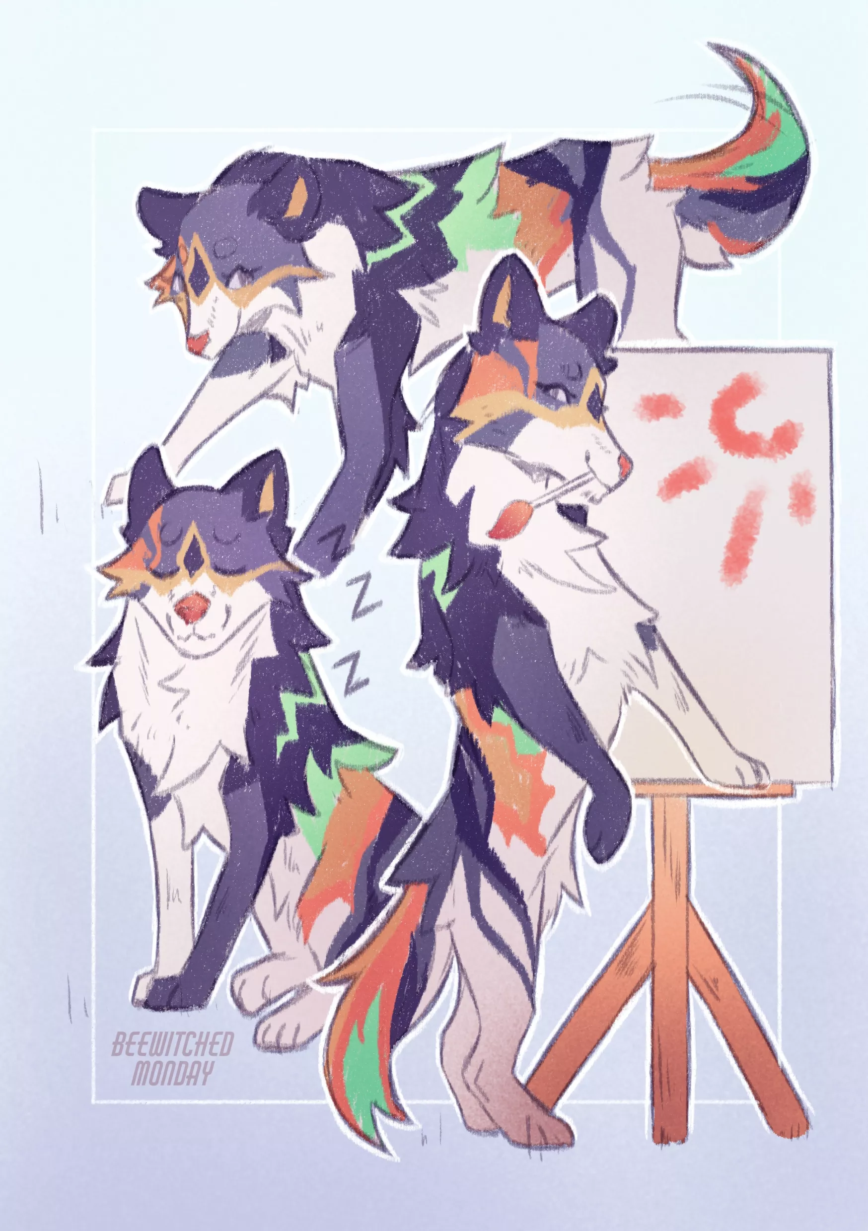 Palette sketch page [art by me] posted by beewitched_monday