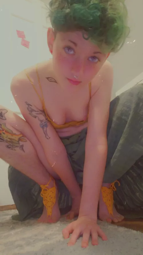 POV: A forest fae stumbles upon you asleep in there moss bed by littlefoxharper