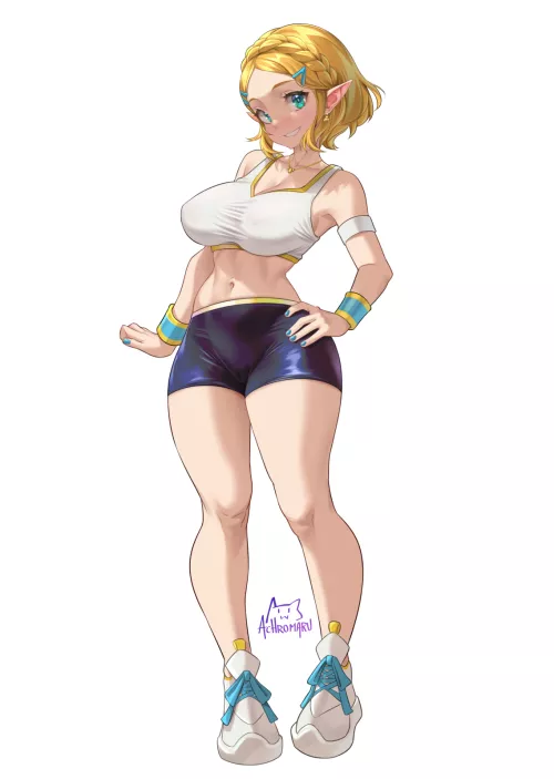 Sporty Zelda (achromaru) by Takarn