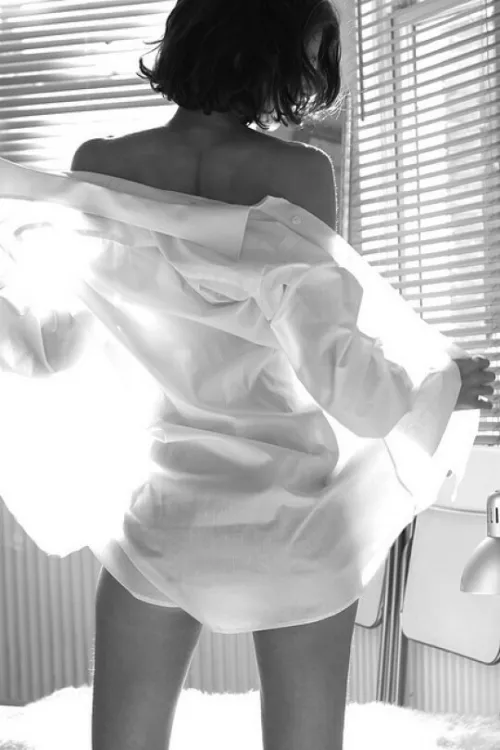 Wearing your shirt by hellosexynerds4