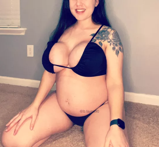 When I was 3 months pregnant! Now 8! Check out my huge boobs and belly now! by blayne90