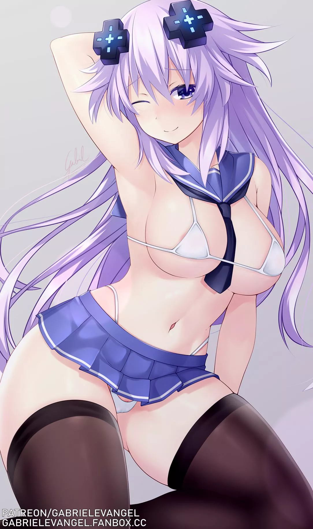 Big Neptune showing her outfit for her date! [Hyperdimension Neptunia] (ArkEvangel) posted by Realistic_Dirt_1947