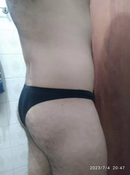 Black bikinis are for Men too. by pantyboy-666