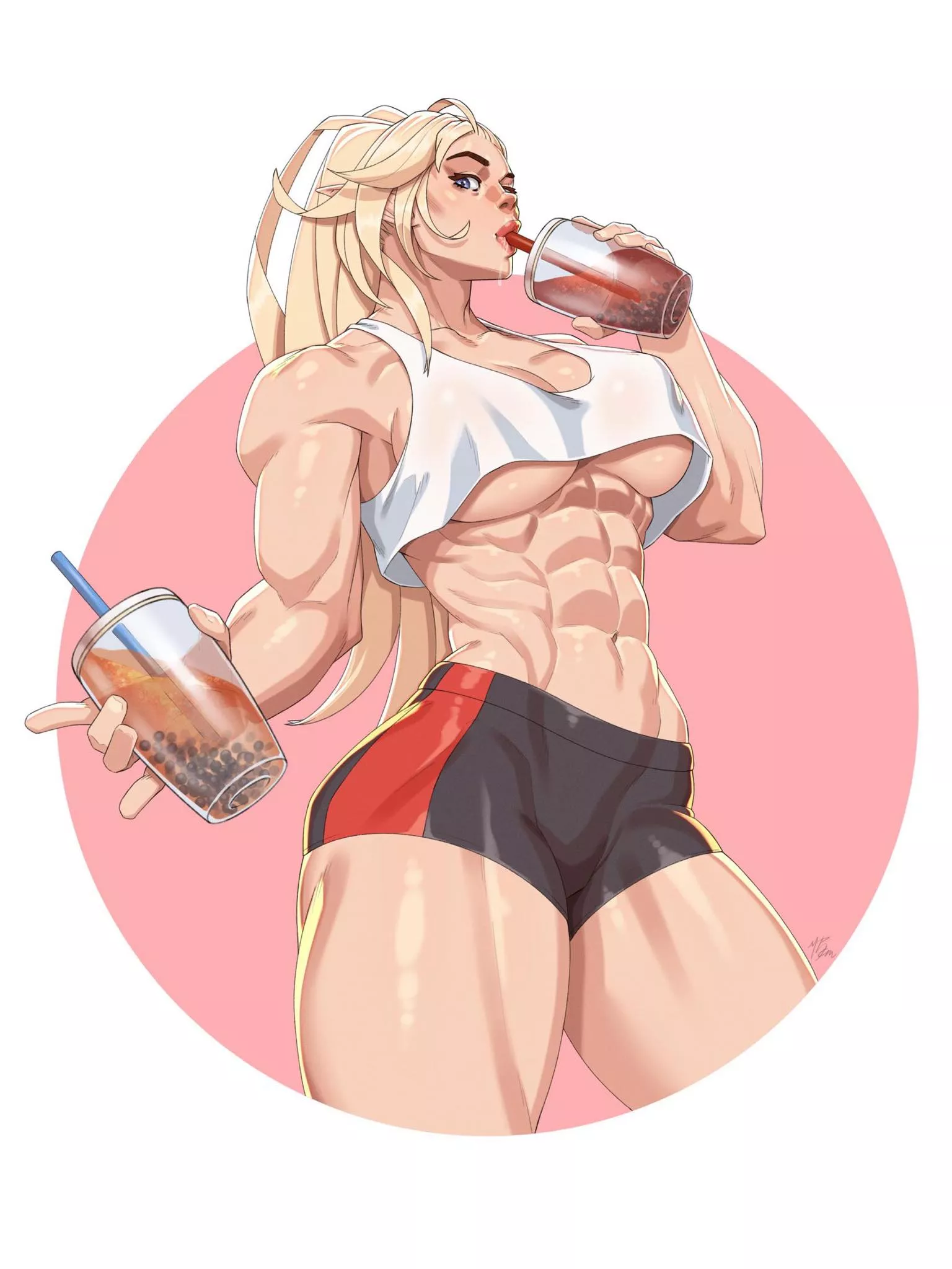 Bubble Tea Drinkers [Artist: R62_art posted by ComaOfSouls