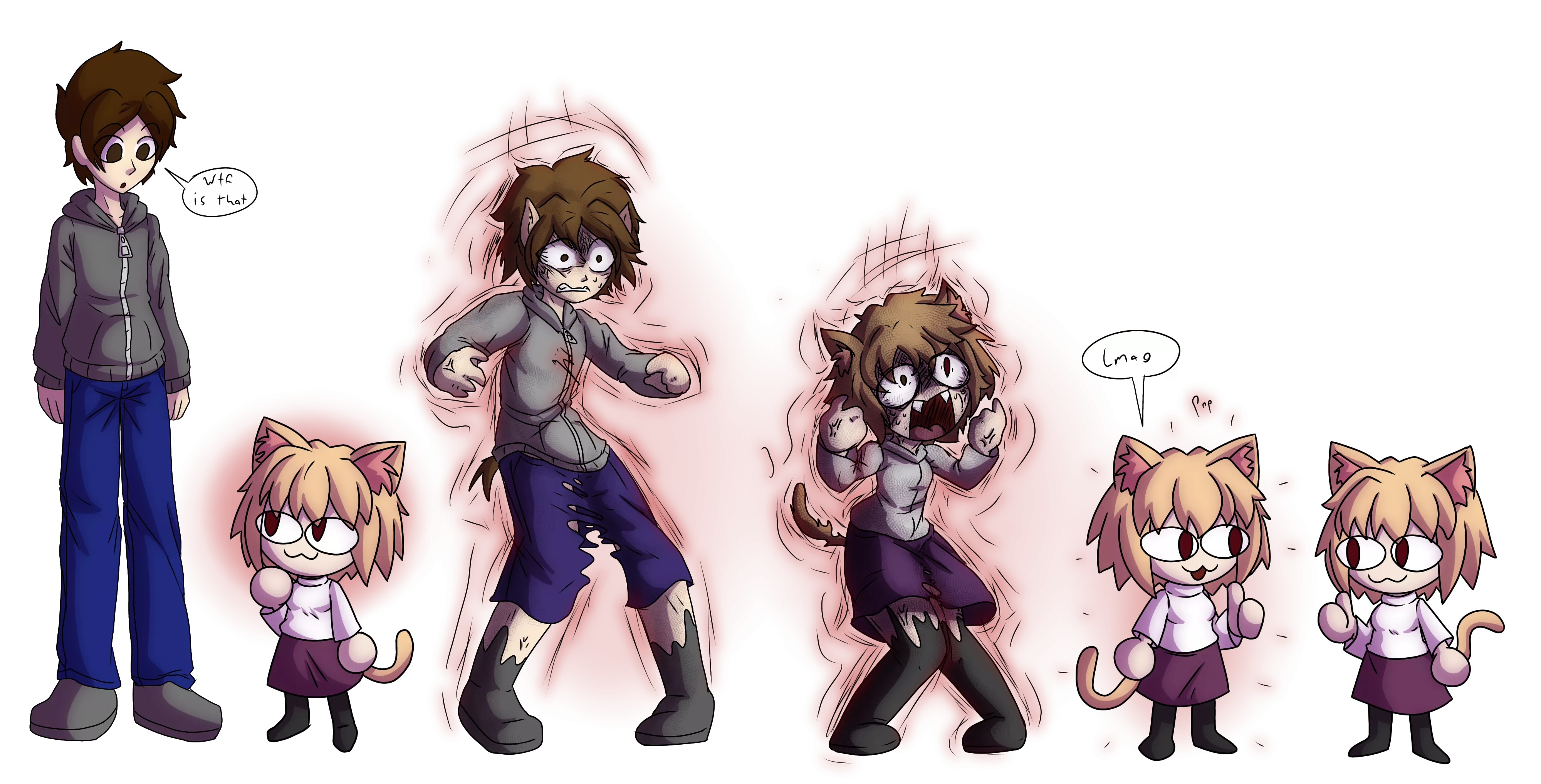 Dubious Little Creature (M Human > F Cat) by SquirmsDWorms posted by RealWeebHours