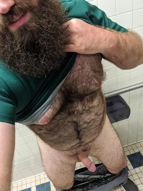 Finally getting to step away from my desk... Meet me in the bathroom? 😁😏 by BeardedAnonnn