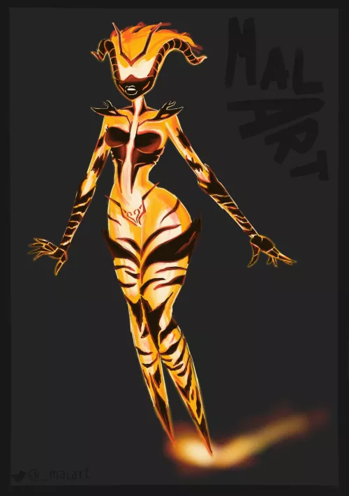 Flame Atronach by me by _MalArt