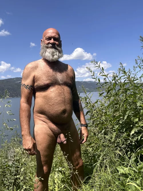 Hiking by the lake by Greenm6645