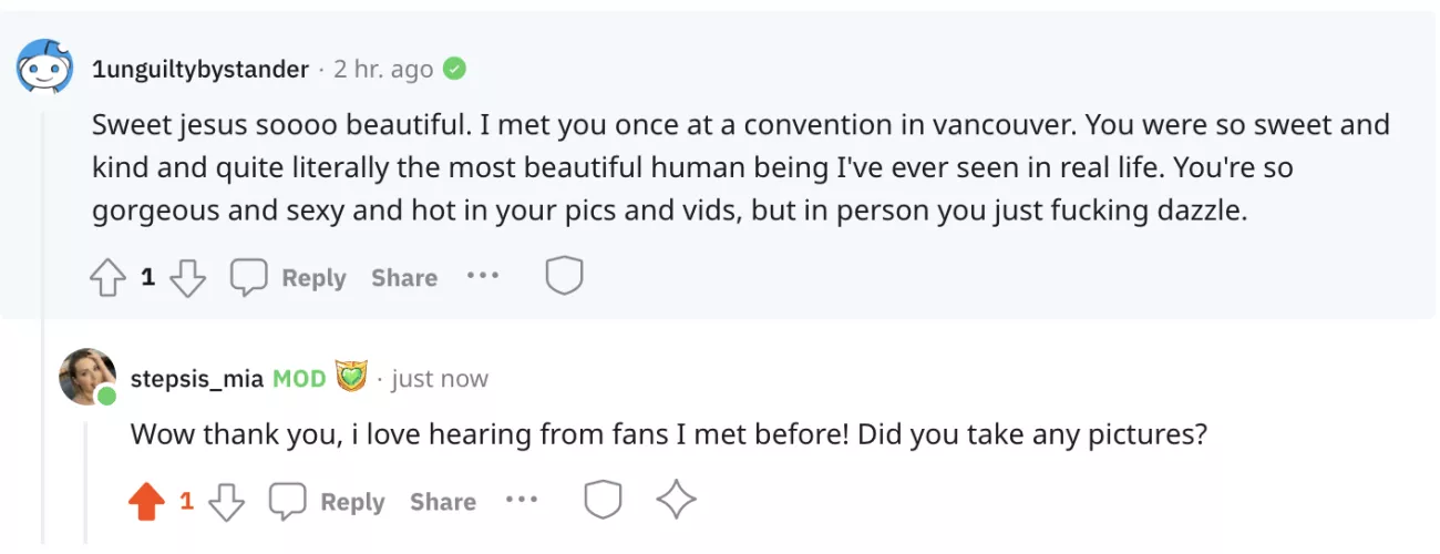 If you met me in person & took a pic, send it in DM & comment here! 😇 by stepsis_mia