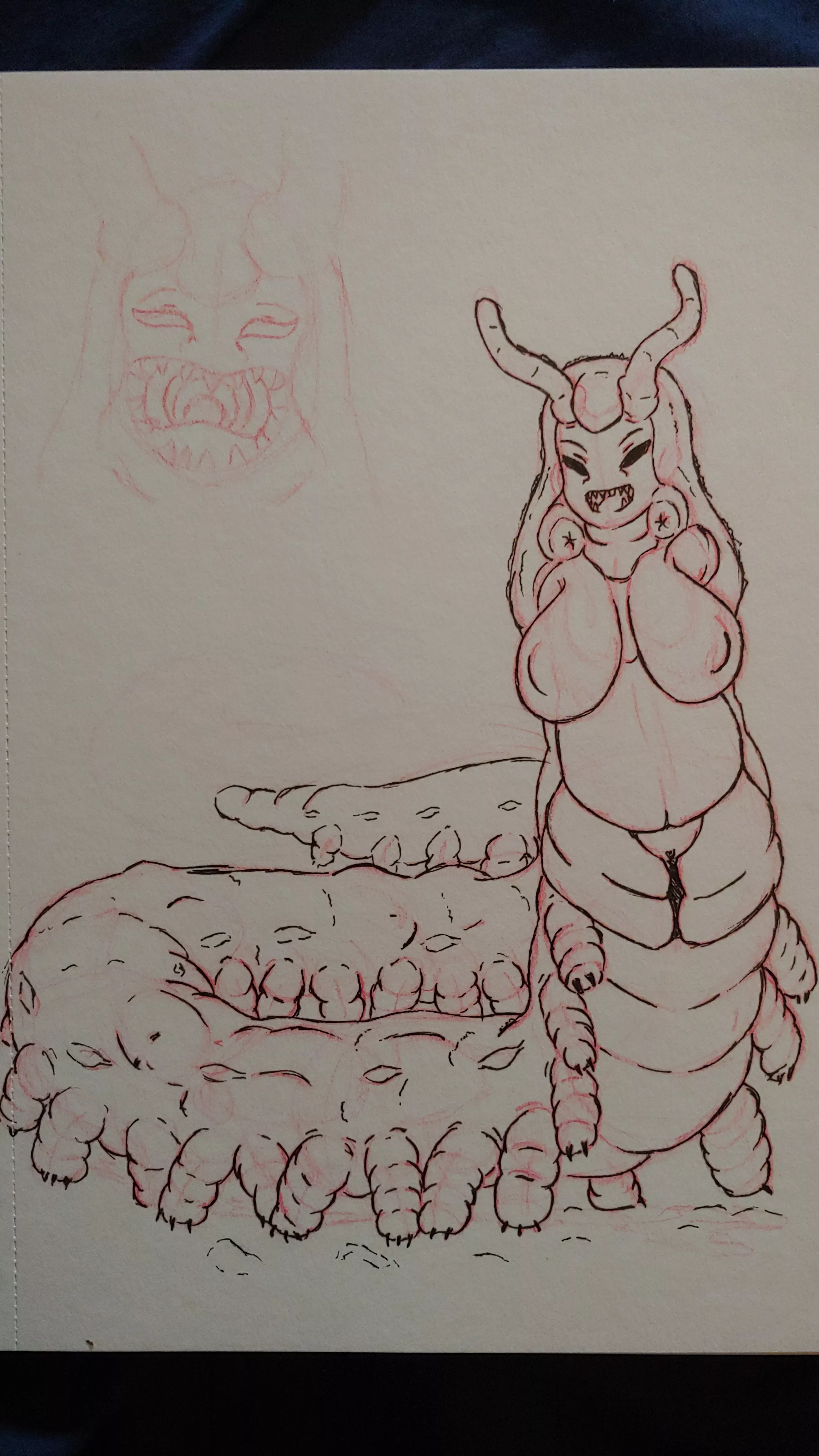 {Image} Velvet worm girl, Art by me posted by DarkUrsaman