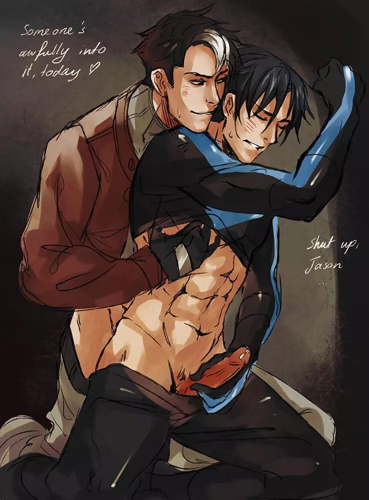 Jason Todd X Dick Grayson posted by idefkawtf