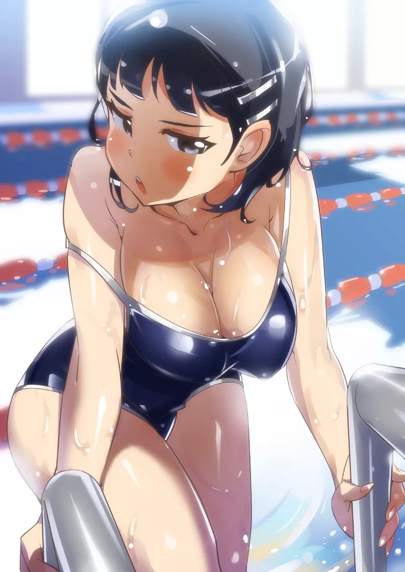 Kirigaya Suguha got Angry after Kirito saw her Swimsuit Loosened at the Poolside [Sword Art Online] (tashiromotoi) posted by ecchi_neko